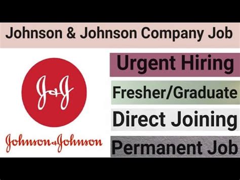 Johnson Johnson Company Recruitment 2023 Fresher Job Vacancy 2023