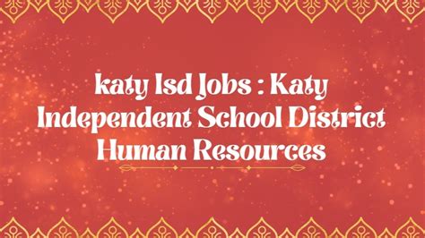 Katy Isd Jobs Katy Isd Jobs