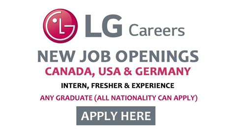 Lg Careers 2024 Apply Jobs In Canada Usa And Germany Lg Careers 2024 Apply Jobs In Canada Usa And Germany