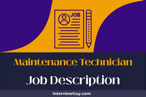 Maintenance Technician Job Description Updated For 2025 Maintenance Technician Job Description Updated For 2025