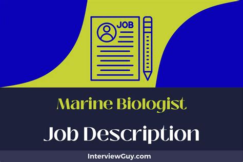 Marine Biologist Job Description Updated For 2025 Marine Biologist Job Description Updated For 2025