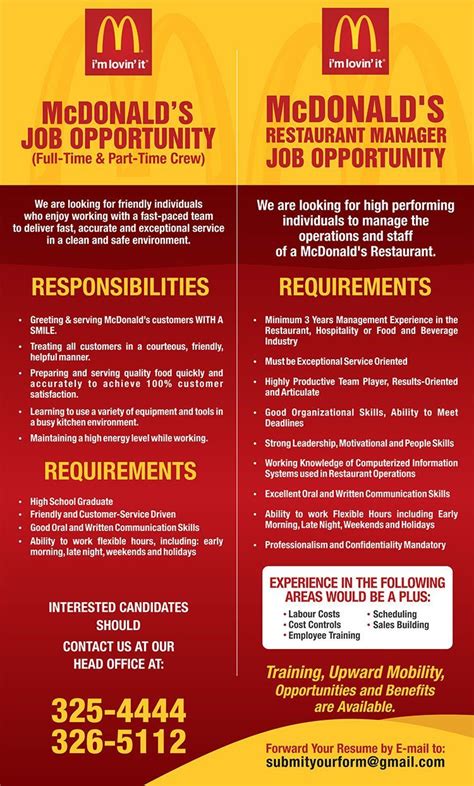 Mcdonald S Job Requirements Mcdonald S Job Requirements
