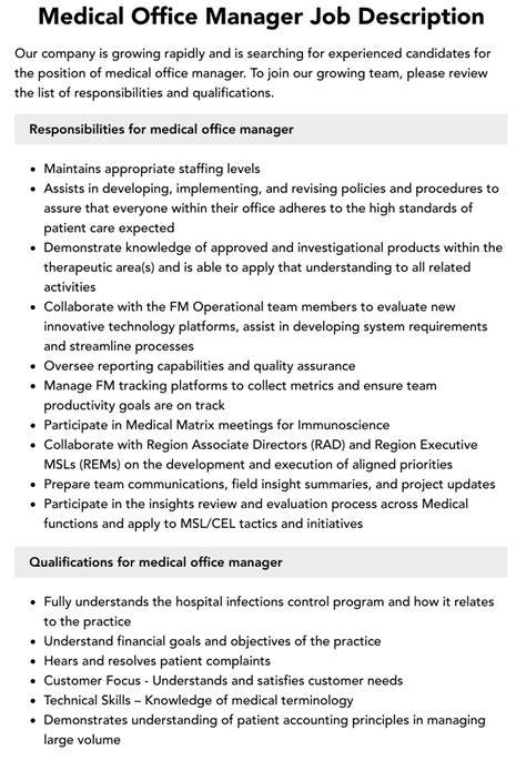 Medical Office Manager Jobs