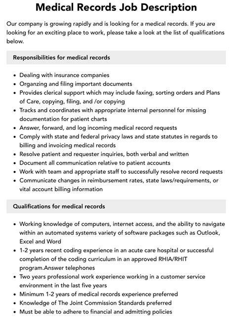 Medical Records Jobs