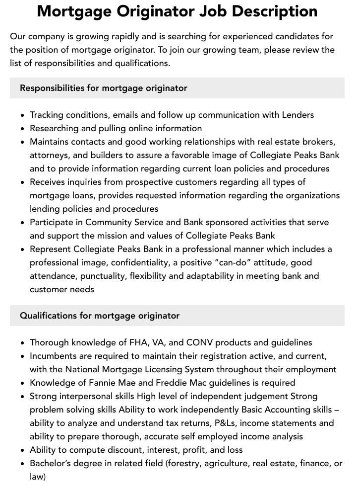 Mortgage Originator Jobs Mortgage Originator Jobs