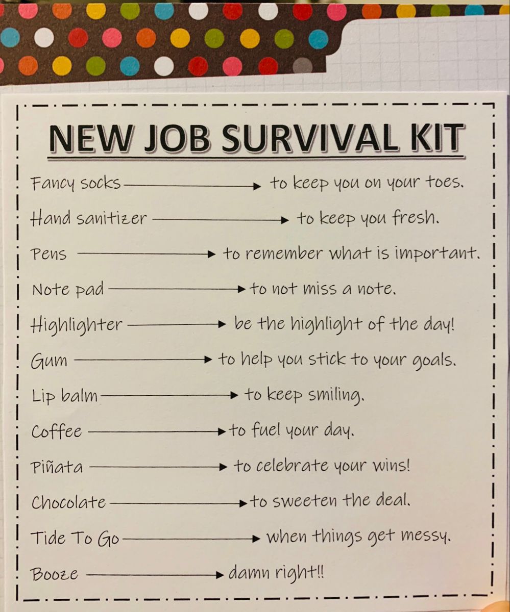 New Job Survival Kit Thoughtful Gifts For Adults New Job Survival Kit Thoughtful Gifts For Adults