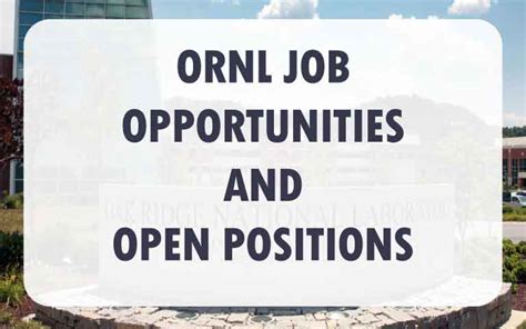 Ornl Job Postings