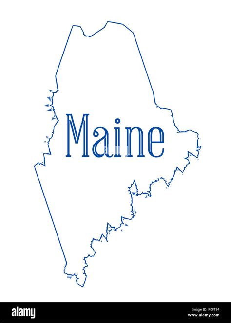 Outline Map Of The State Of Maine Over White Stock Photo Alamy Outline Map Of The State Of Maine Over White Stock Photo Alamy