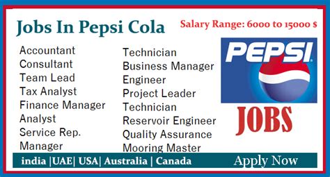 Pepsi Cola Jobs