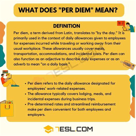 Per Diem Meaning Job