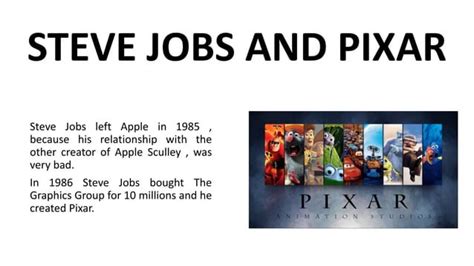 Pixar And Steve Jobs Ppt