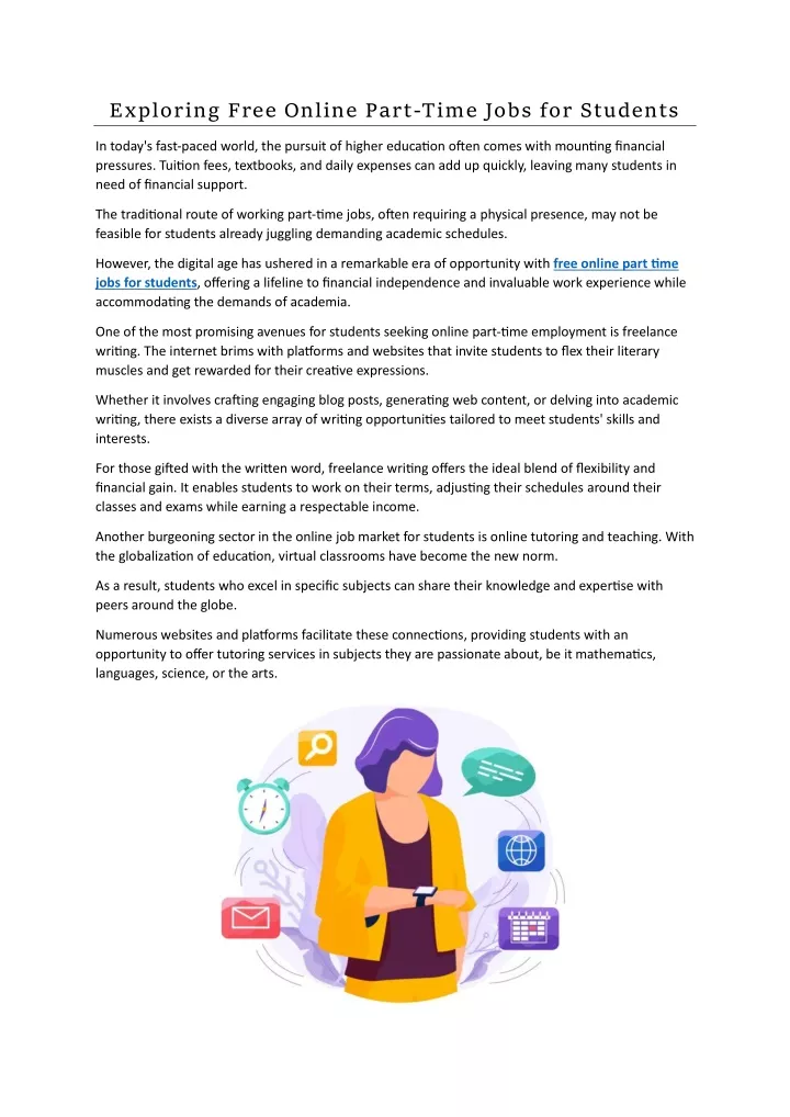 Ppt Exploring Free Online Part Time Jobs For Students Powerpoint Ppt Exploring Free Online Part Time Jobs For Students Powerpoint