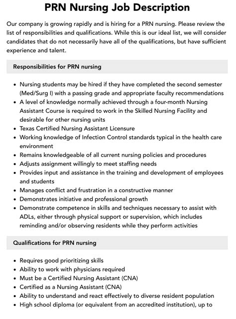 Prn Definition Job