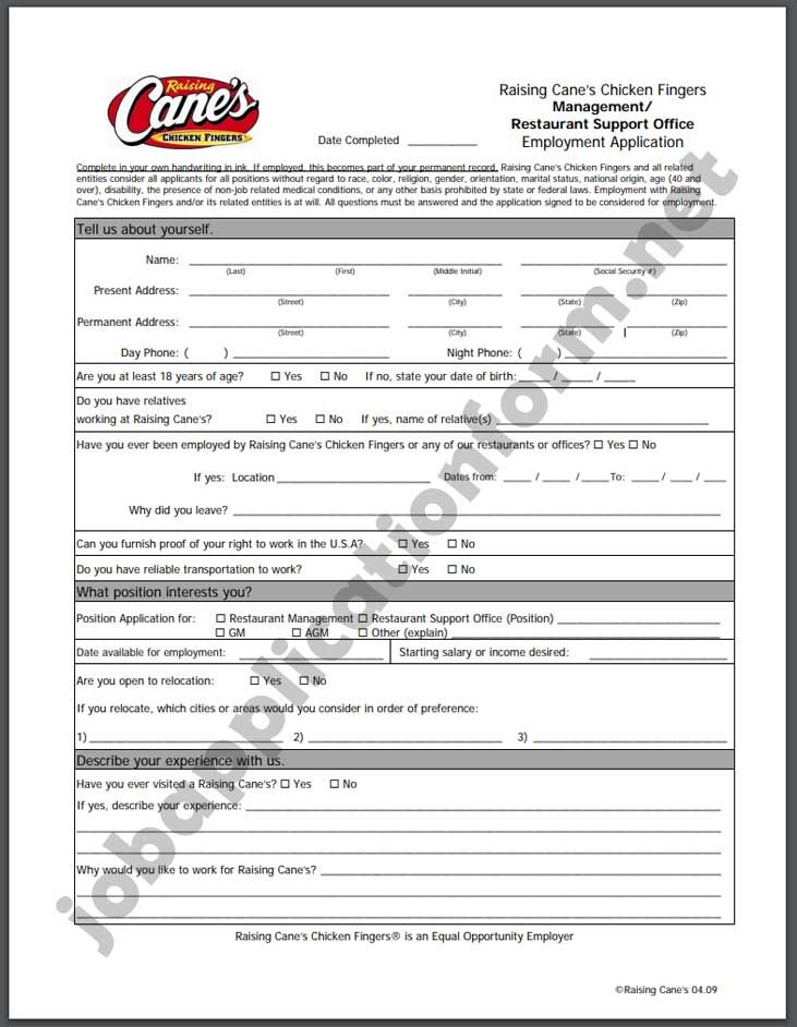 Raising Cane S Job Application Careers Raising Cane S Job Application Careers