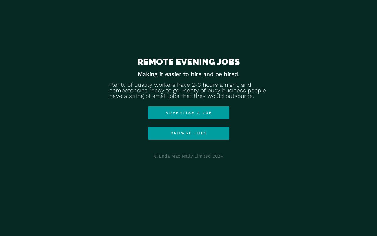 Remote Evening Jobs