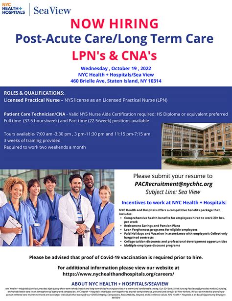 Sea View Now Hiring Post Acute Care Long Term Care Lpn S Cna S Nyc Sea View Now Hiring Post Acute Care Long Term Care Lpn S Cna S Nyc