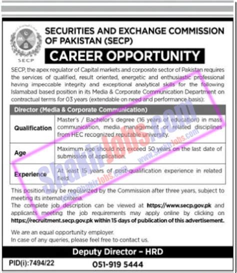 Secp Jobs 2023 Securities And Exchange Commission Pakistan Jobs Secp Jobs 2023 Securities And Exchange Commission Pakistan Jobs