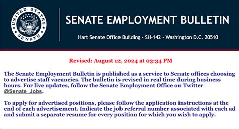 Senate Jobs Bulletin Senate Jobs Bulletin