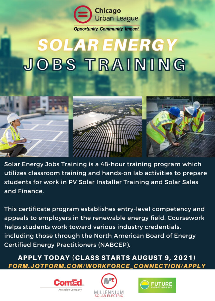 Solar Energy Jobs Training Program Chicago Urban League Solar Energy Jobs Training Program Chicago Urban League