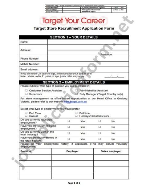 Target Application Form Printable Pdf Artofit Target Application Form Printable Pdf Artofit