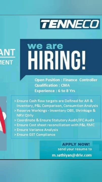 Tenneco Job Opportunities Tenneco Job Opportunities