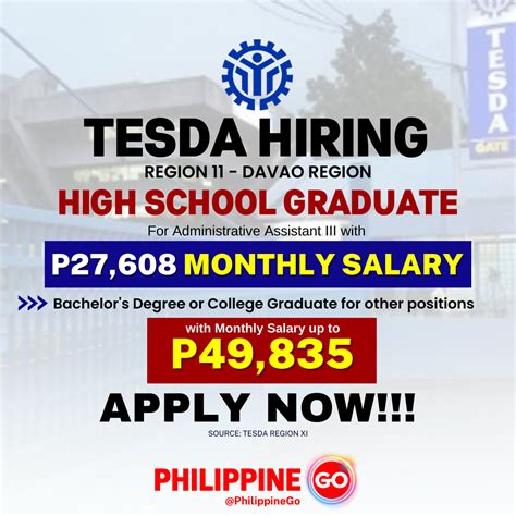 Tesda Region 11 Has Opportunities Available To Apply Philippine Go Tesda Region 11 Has Opportunities Available To Apply Philippine Go