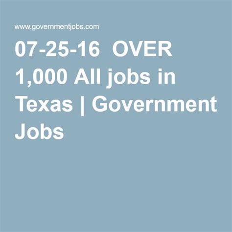 Texas Government Jobs