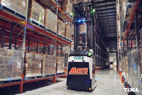 Toll And Mars Open Automated Dc In Truganina Featuring Driverless Forklifts Toll And Mars Open Automated Dc In Truganina Featuring Driverless Forklifts