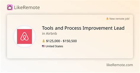 Tools And Process Improvement Lead At Airbnb Salary 125 000 Tools And Process Improvement Lead At Airbnb Salary 125 000