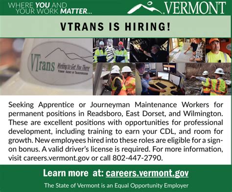 Vermont Jobs State Vermont Jobs State