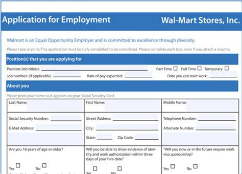 Walmart Jobs Online Application