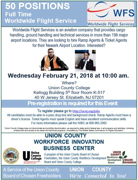Wfs Worldwide Flight Services Job Opportunities County Of Union