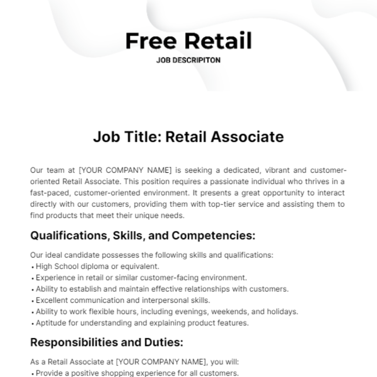 What Is A Retail Job