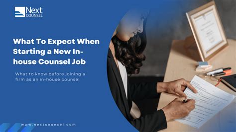 What To Expect When Starting A New In House Counsel Job